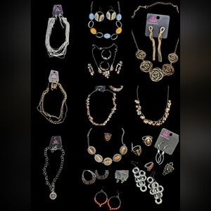 New Paparazzi Jewelry Lot 20+ Pieces Necklaces Earrings Rings Most NWT